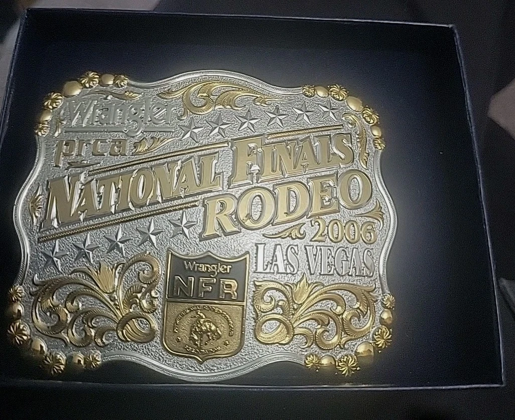 Wrangler NFR 2009 PCRA Las Vegas Silver Belt Buckle, Limited Edition 899/5000 s-l400.jpg main image 4