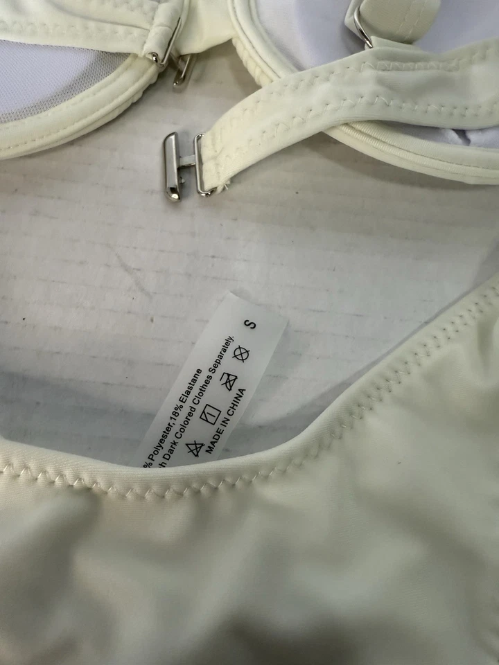 Traje de baño de 2 piezas de bikini con tanga de corte alto para mujer talla S-bridal- NUEVO Foto 3 de 3