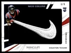 2021 Panini Immaculate Collection Rookie Insignias Nico Collins 6/6 #IRL-NC