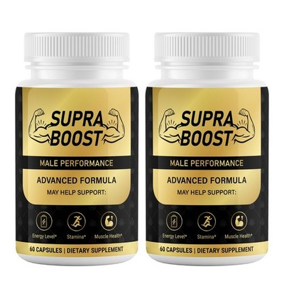 (2 Pack) Supra Boost Male - Supra Boost Men Enhancement Stamina Health Support