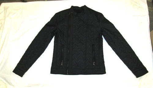 VERSACE COLLECTION MEN'S QUILTED BLACK MOTO JACKET image 5