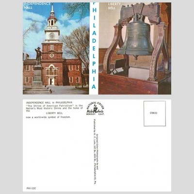 Alte Postkarte - Independence Hall und Liberty Bell Philadelphia UNBESPIELT