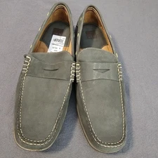New Johnston and Murphy Men's Green Suede Loafers Shoes Size 11M