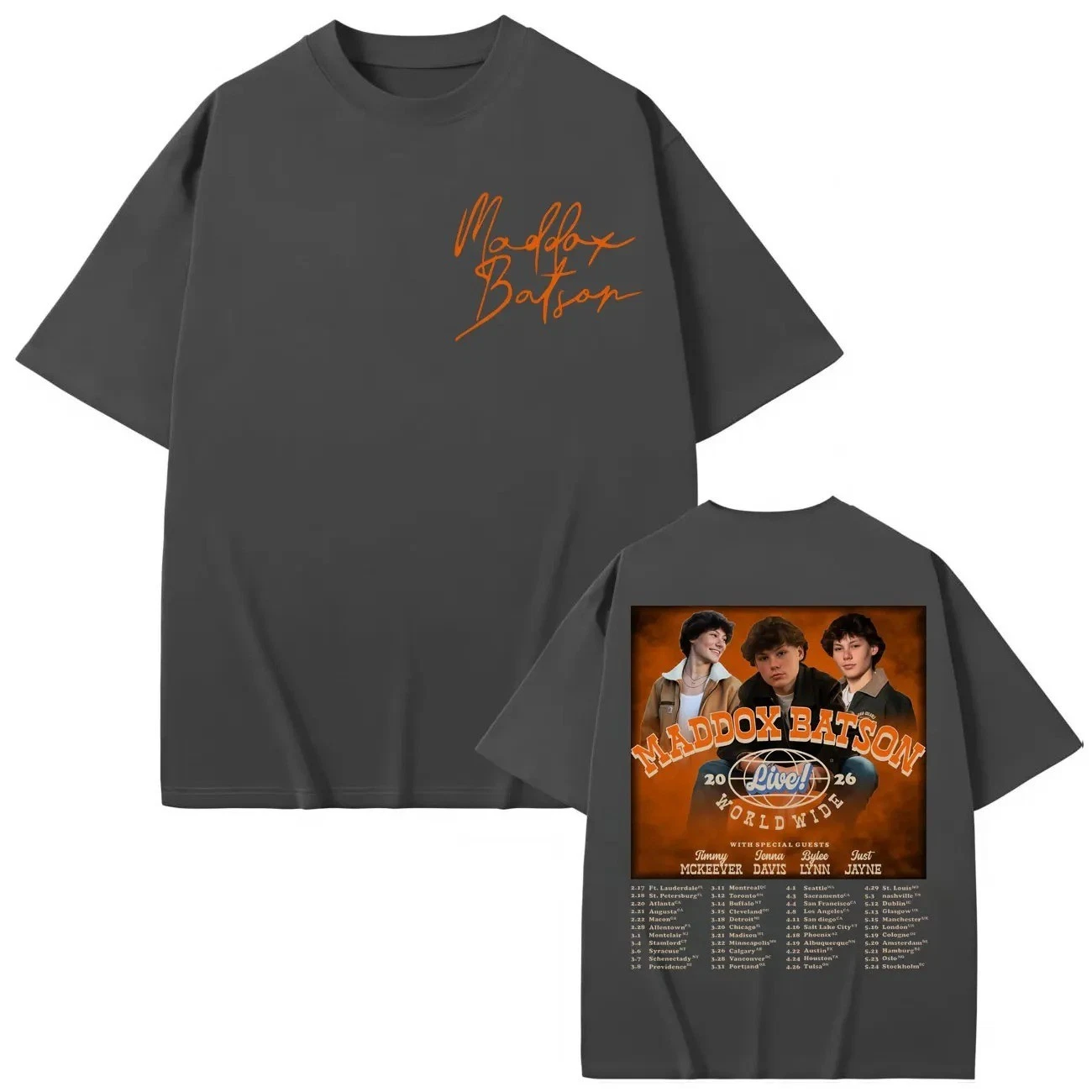 Maddox Batson Live Worldwide Tour 2026 Merch Unisex T-shirt