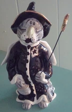 Blue Sky Cat Witch Tealight 2009 -- 9"