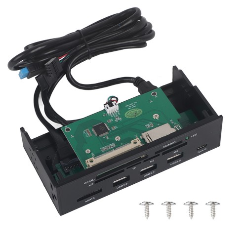 5.25inches Multifunction Internal Card Reader Dashboard PC Front Panel NEW - Afbeelding 7 van 7