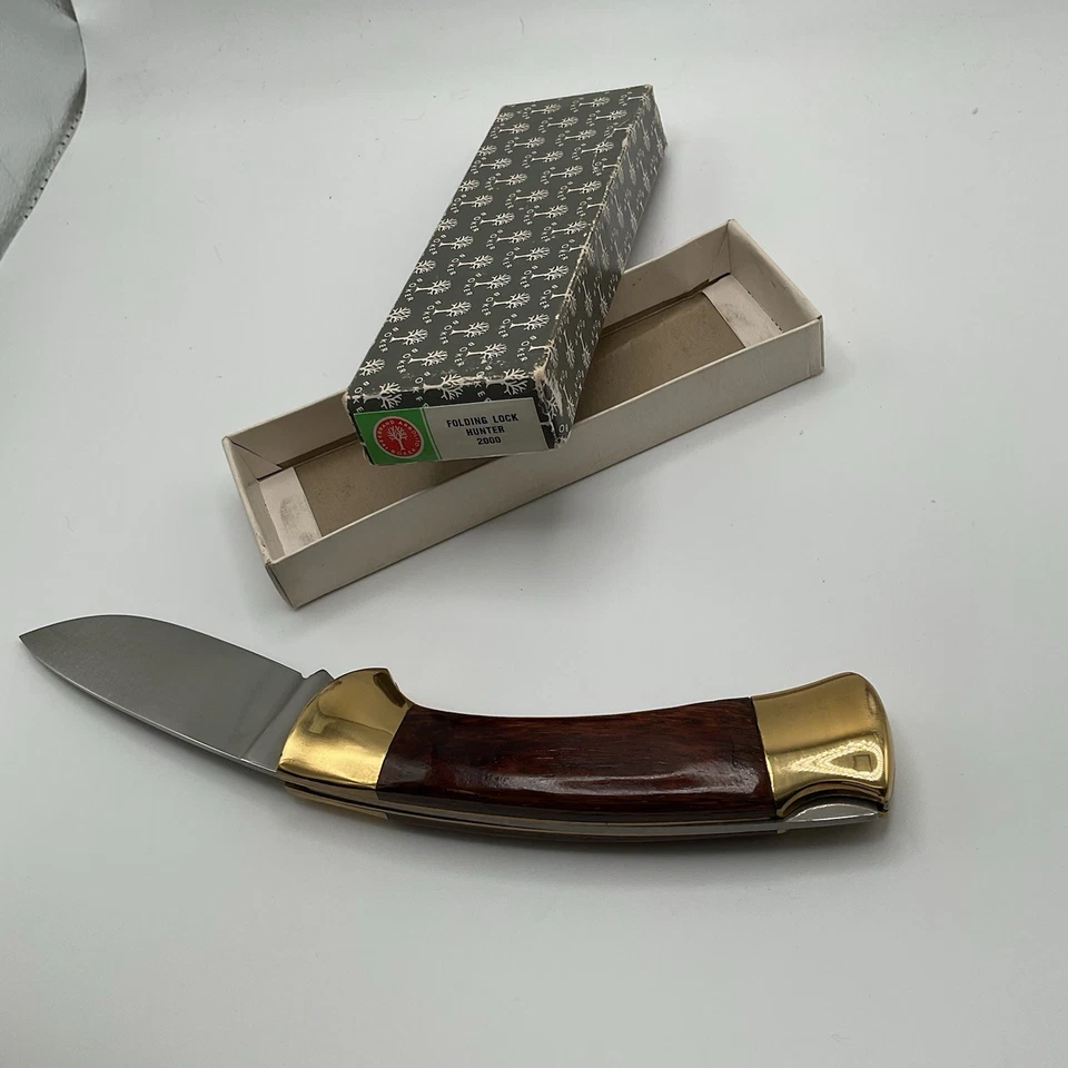 Navaja de bolsillo marca Boker Tree 2000 440C Solingen Lockback plegable cazador Alemania Foto 3 de 4