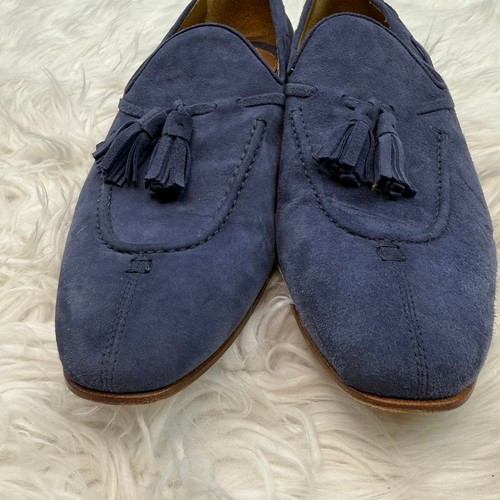 Raparo Herren Blau Wildleder Slipper Halbschuhe Gr. 9,5 (UK 8,5) Designer Luxus - Bild 2 von 24