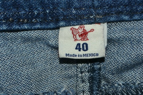 True Religion Men's Straight True Indigo Mega T Blue Demin Jeans 40x34 - Picture 9 of 12