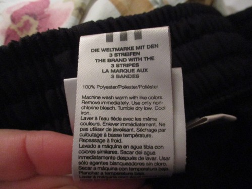 Men's Adidas Black Stripe Track Pants Size Large - Picture 5 of 5