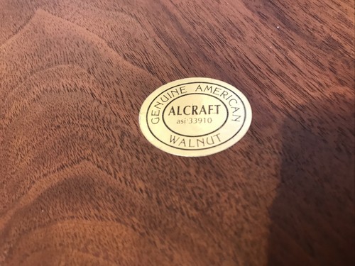 Vintage Alcraft 1970's American Walnut Wooden Desk Valet Hinged Box New in Box - Picture 9 of 12
