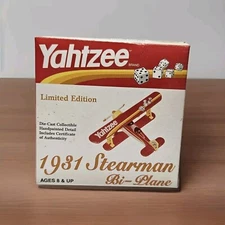 Limited Edition 1931 Stearman Bi-Plane Yahtzee Ornament Collectable Gift