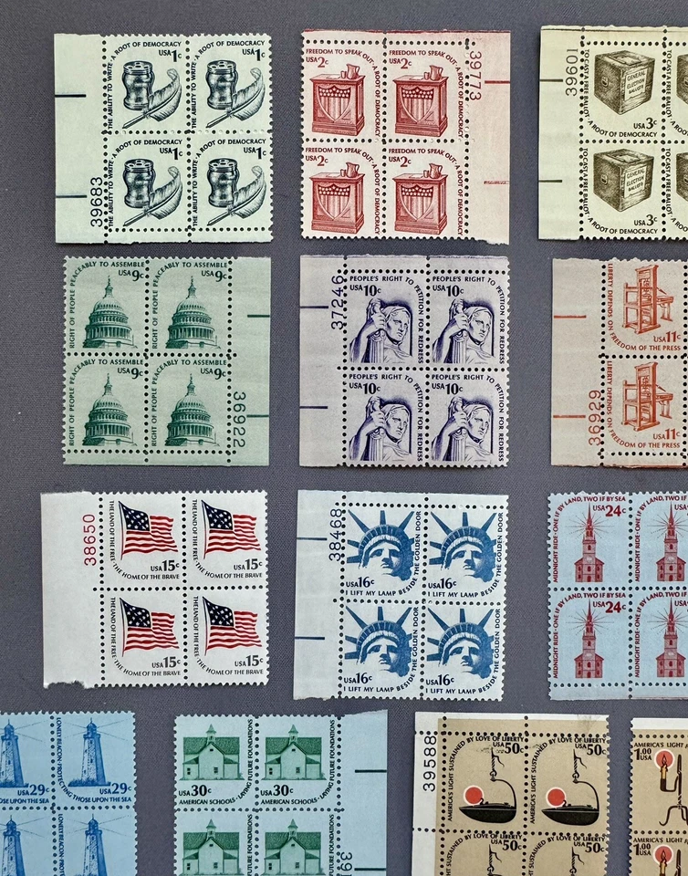 SoCo Stamps US Sc# 1581-1611 Set of 17 Americana Series 1¢ to $2 MNH - Image 3 of 4