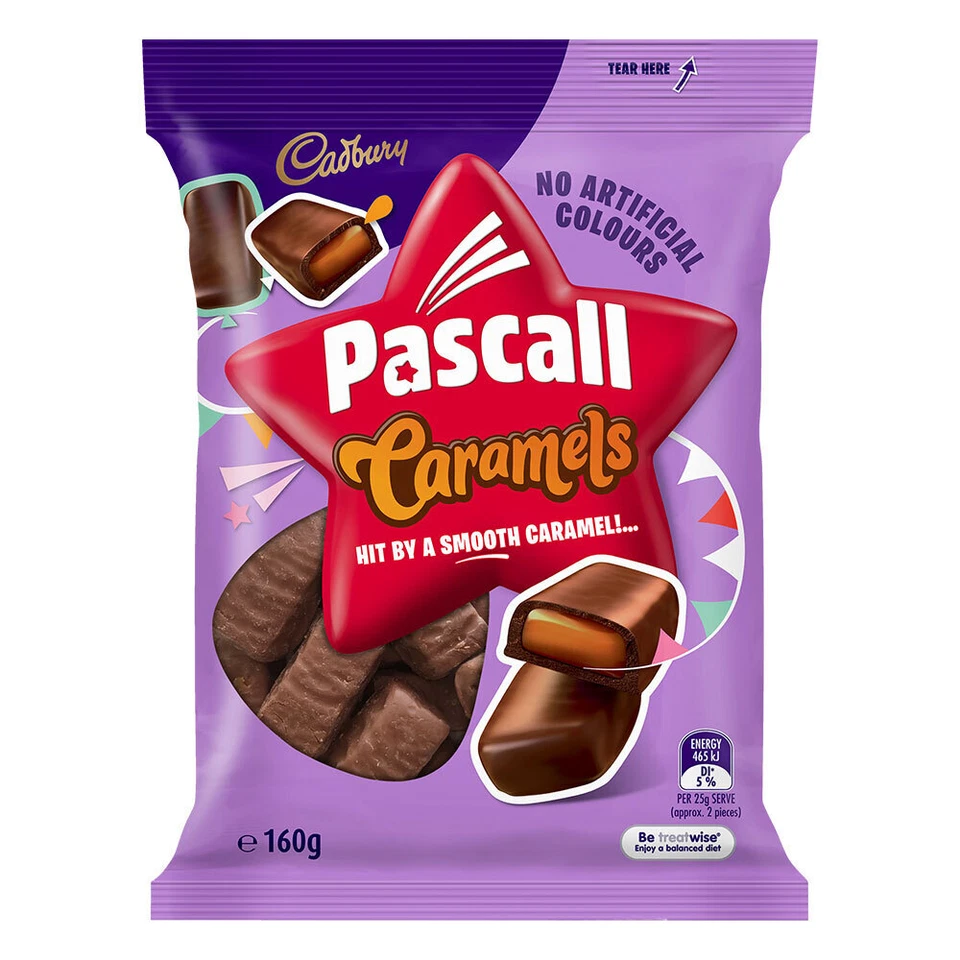 6x Cadbury 160g Caramels w/ Chocolate Confectionery/Candy Sweet/Treat Pantry - image 2 of 3