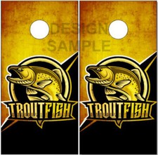 Trout Fish Cornhole Wrap Bag Toss Skin Decal Sticker