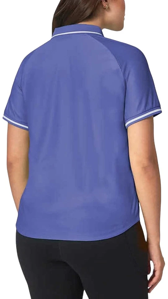 Mondetta NWT Women Size XXL Purplish Blue 1/4-Zip Short Sleeve Mesh Polo Shirt - Image 3 of 4