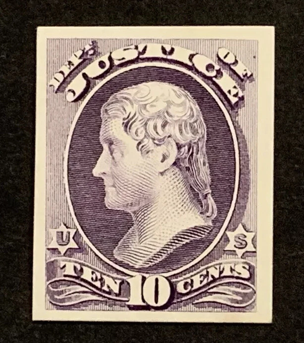 Travelstamps: US Stamps Scott #O29p4, 10 Cent Proof on Card NGAI NH - Image 2 of 4