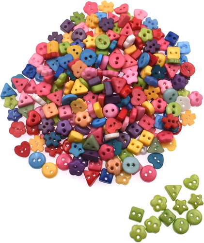 Mini botones de 6 mm 100 piezas mezclados de colores y estilos para costura artesanal hecha a mano hágalo usted mismo - Imagen 2 de 12