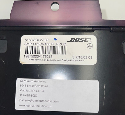 A1638202789 2002-2005 Mercedes Bose Amp ML320 350 500 OEM w/ Core