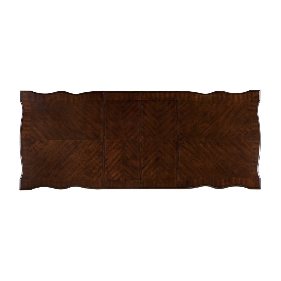 NUEVO Juego de Mesa y Silla de Comedor Formal Extensible 74"-108" Tradicional Marrón Cereza Foto 2 de 4