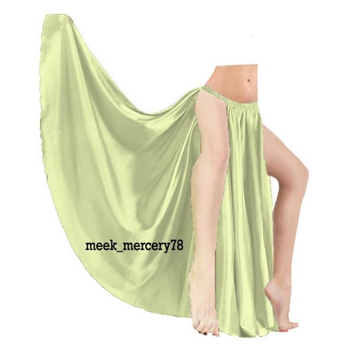 Side Cut Slit Skirt Adult Dancewear Belly Dance Satin Costumes Plus Size S2 - Picture 26 of 86