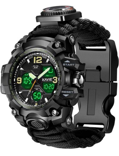 Mens Tactical Military Digital Watch, 23-in-1 Survival Multi-Functional Army Ou - 第 1/5 張圖片