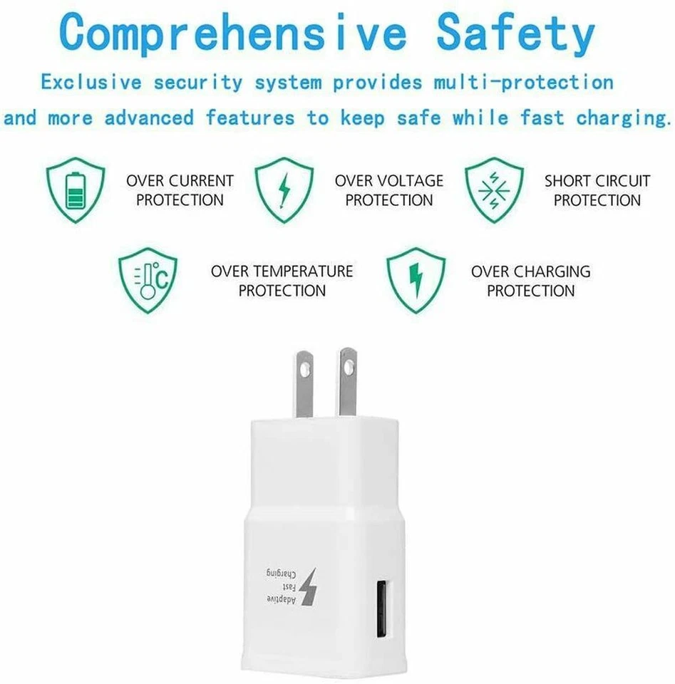 50x TypeC Charger Fast Charging Block Android Phone USB Wall Charger For Samsung - Image 2 of 4