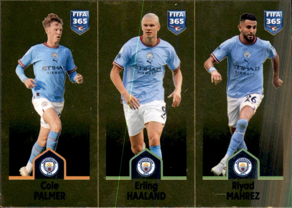 Panini Fifa 365 2023 Sticker 97 Cole Palmer/Erling Haaland/Riyad Mahrez