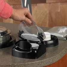 Vollrath LS03IB-S5 In-Counter Lid Dispenser Horizontal Black 23in Dart Opt1224TG