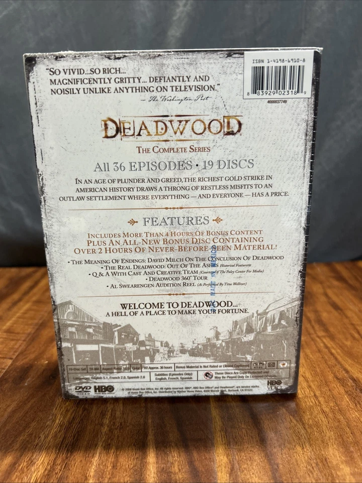 Deadwood The Complete HBO Series (DVD Box Set 2008 19-Disc Set) Brand New Sealed Foto 4 de 4