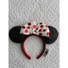 Disney Parks Minnie Mouse Black Sequin Ears R...