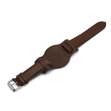 Onthelevel Leather Cuff Watch Strap 18mm 20mm 22mm Vintage Genuine Leather Wa...