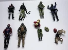 GI JOE HASBRO LOOSE FIGURE LOT SNAKE EYES COBRA COMMANDER TIMBER PARTS AS-IS