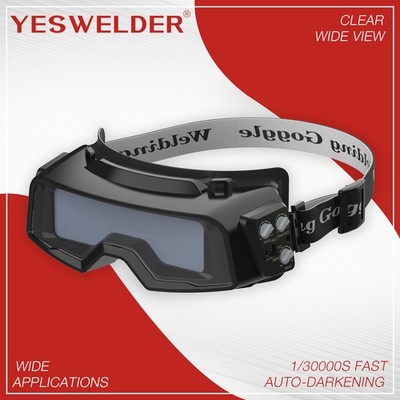 True Color Auto Darkening Welding Goggles/ Glasses with Shade Range 4/5-9/9-13