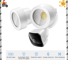 Wired Floodlight Camera | Home Security Flood Light Camera Outdoor with 3K UHD |