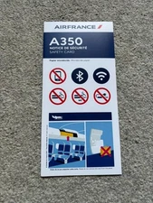 AIR FRANCE AIRBUS A350 SAFETY CARD 09/2021