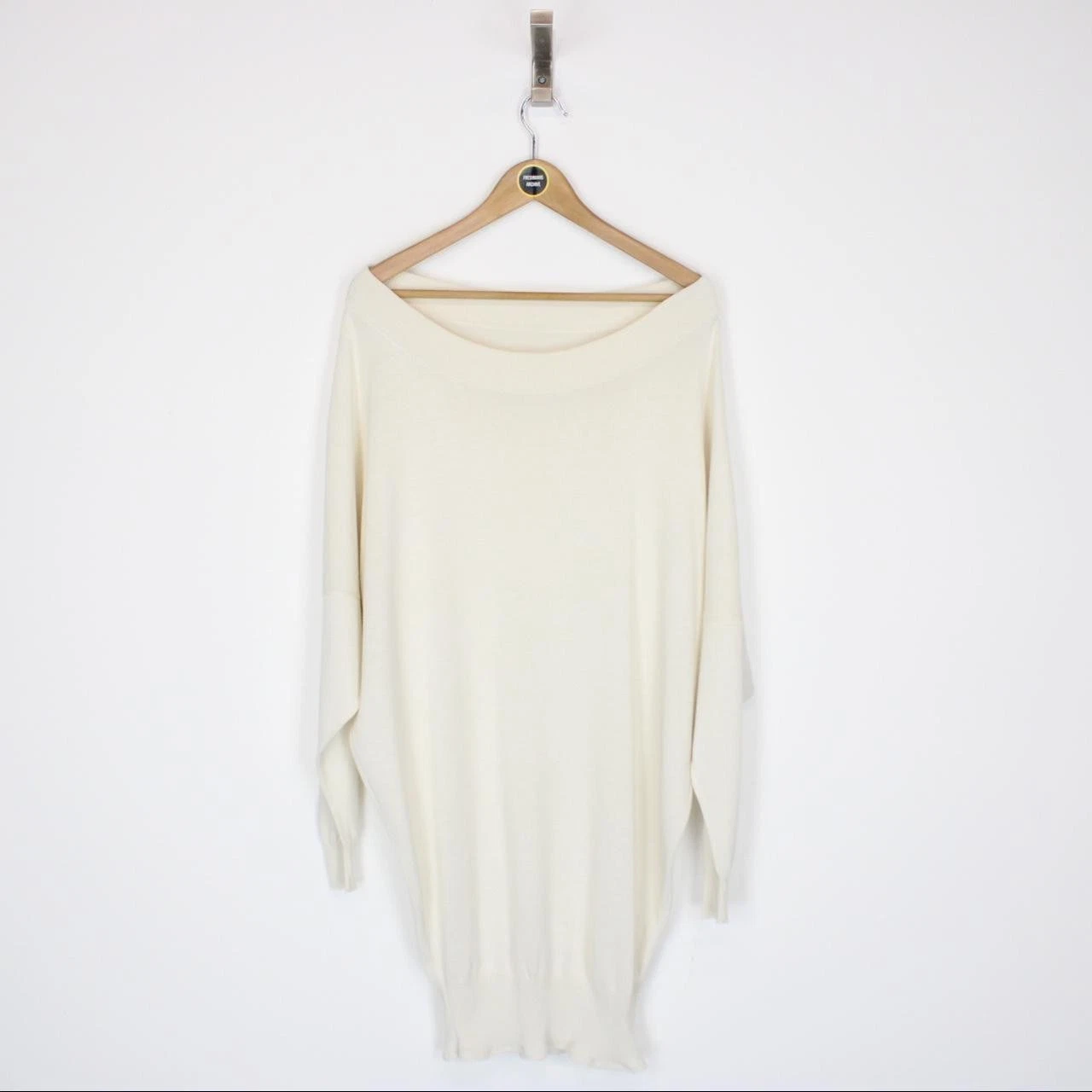 Maison Margiela MM6 Cream Cotton Knit Jumper Dress