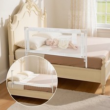 HOT/ Toddler Bed Rail,Kids Beds Guard Rail with Reinforced Iron Pipe and Oxford