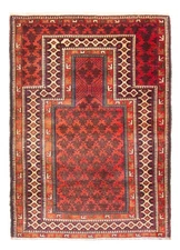 Traditional Vintage Hand-Knotted Oriental Carpet 3'2" x 4'7" Wool Area Rug