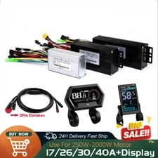 Three-Mode SineWave 36V 48V 17A-40A Controller with Learn Function LCD  Display 