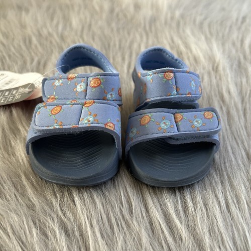 Sandalias Tortuga Azul Wonder Nation Bebé Niños Talla 3 Correas Ajustables Zapatos - Imagen 3 de 8