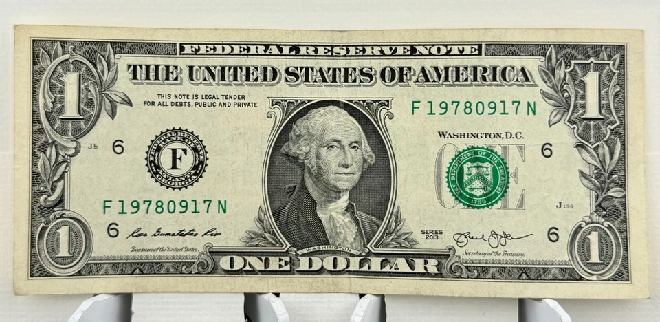 1978 September 17th Birthday Dollar 1978 Sep 17 Birthday Note Birthday Gift 1978 - Image 2 of 3