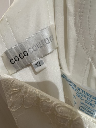 Coco Couture creme elfenbein verziert Perlen Spitze Braut Hochzeitskleid Kleid Schleier - Bild 17 von 24