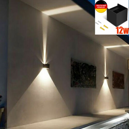 LED Wandleuchte IP65 Außen Innen Wandspot Fassadenlampe Strahler UP-Down-Leuchte - Bild 1 von 12