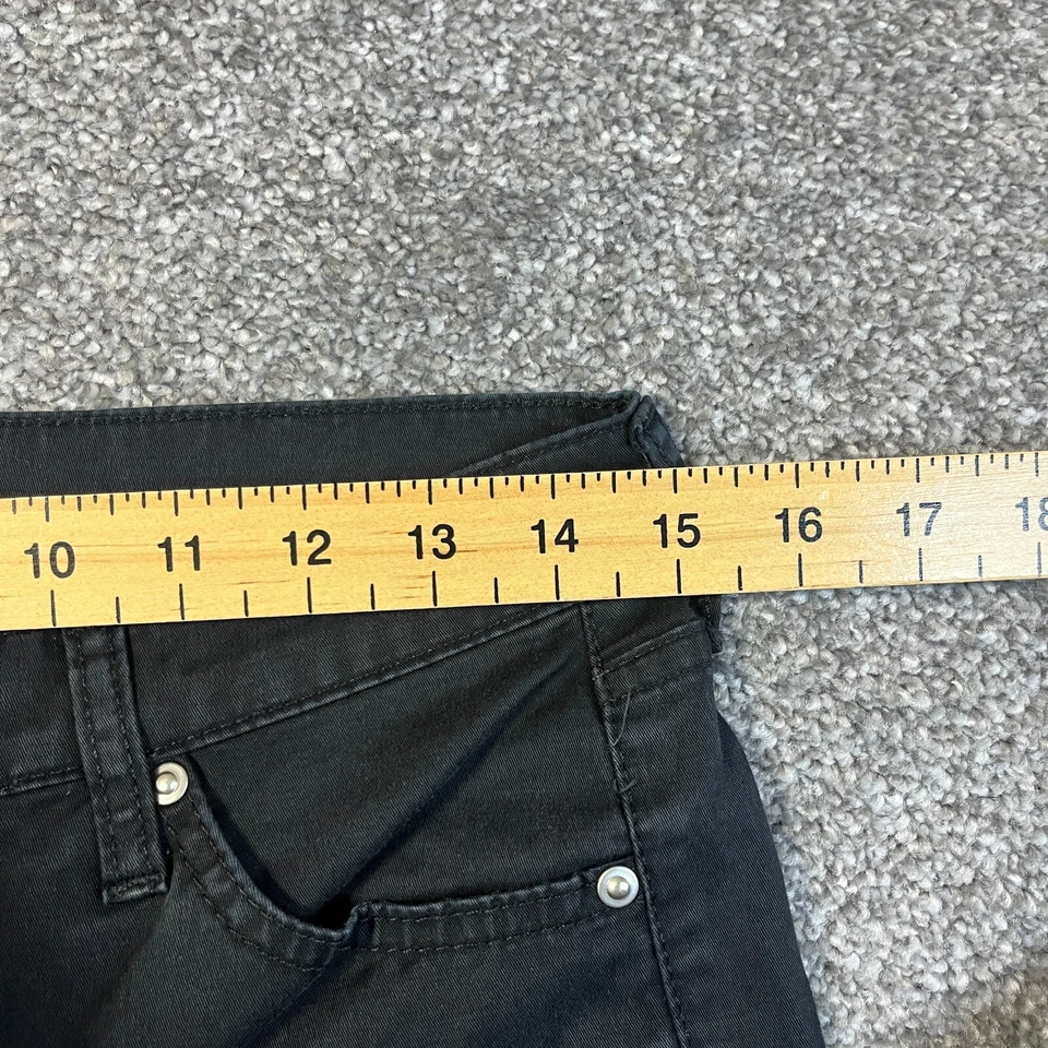 Womens Armani Jeans Bootcut Chino Trousers Low Rise Stretch Black Wash W28 L32 - Image 2 of 4