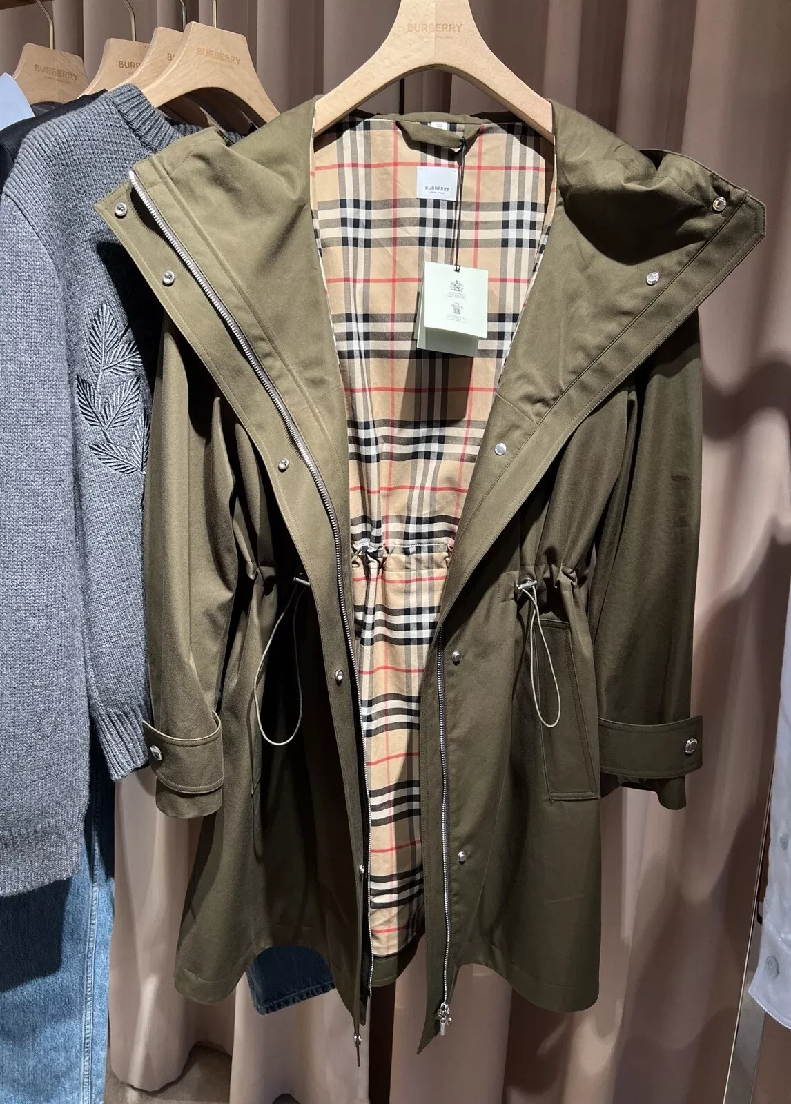 Burberry — BURBERRY “Osmington” Lightweight Gabardine Trench Parka Coat UK02 RRP £1590 NEW