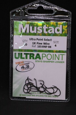 Mustad Black Nichel 10549NPBN-30 1X ganci fine zanzara taglia 3/0 Mustad Black Nichel 10549NPBN-30 1X ganci fine zanzara taglia 3/0