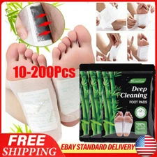 200Pcs Foot Detox Pads Cleansing Patch Pain Relief Sooth Detoxify Toxins Organic