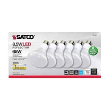 Satco S11471 - 8.5 Watt LED BR30 Dimmable Bulb - 3000K (2 or 4 of the 6 Packs)