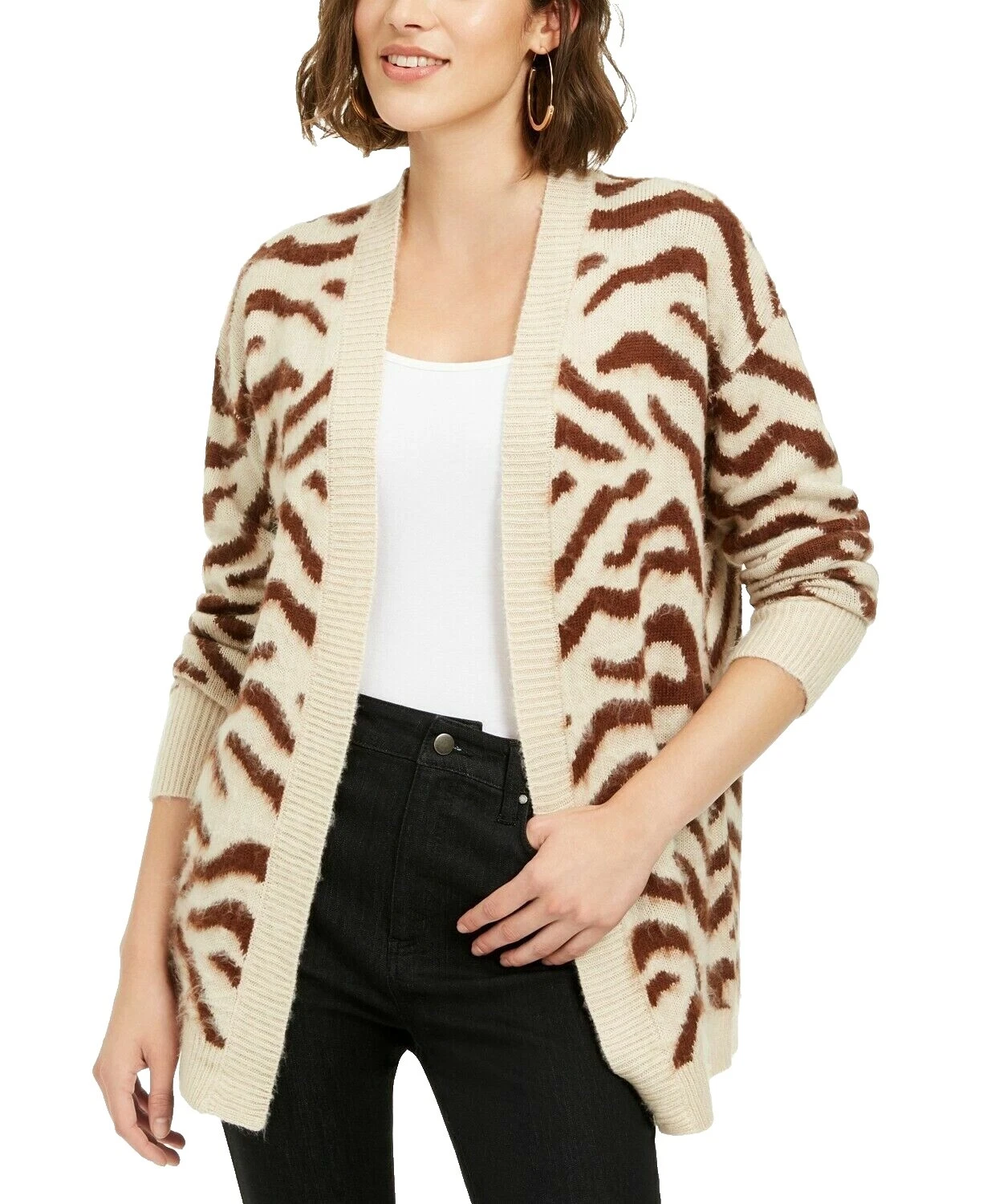 Cardigans Lino Estampado de Animales para Mujer